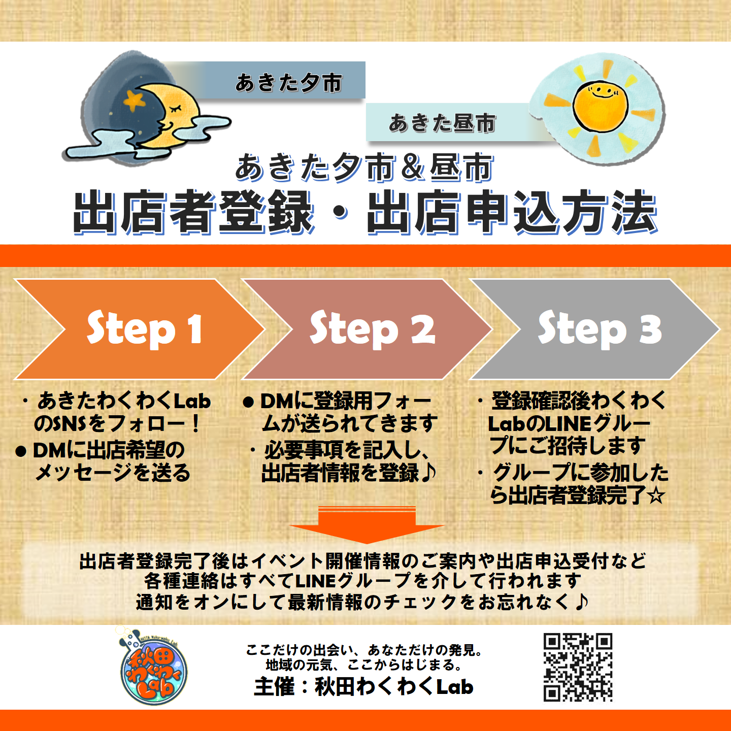 秋田わくわくLab：イベント出店案内